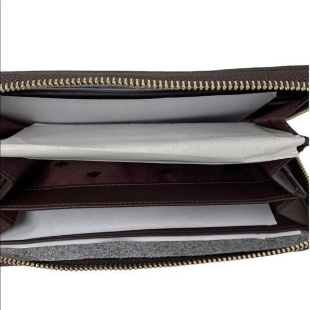 Kate Spade Staci Colorblock Large Wallet Rose Smoke Multi NWT